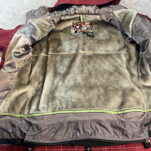 Burton Women’s‎ SnowBoard/Ski Dream Jacket Dry Ride Med Red Plaid - Picture 10 of 11